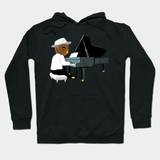 The piano part in a jazz quartet Hoodie